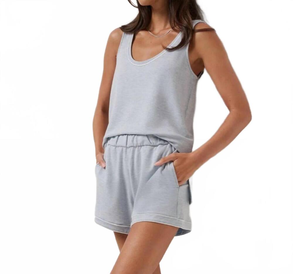 NEW TRAVISMATHEW cloud terry varsity top in grey